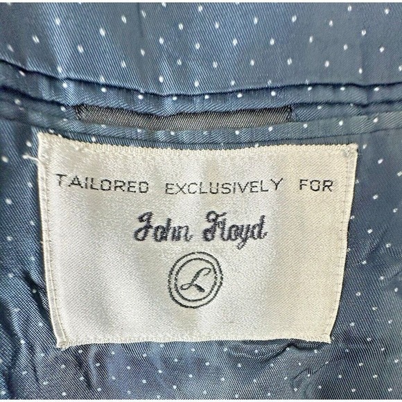 Vintage Joshua Trent Unstructured Blazer Navy 42L Gold Buttons Monogrammed USA - Picture 8 of 16